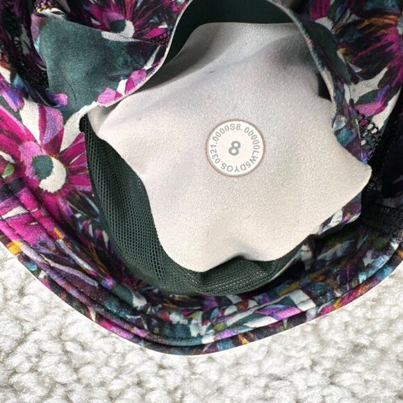 Lululemon Base Pace High Rise Floral Tight Legging Pink Purple 8 FLAW - Picture 6 of 14